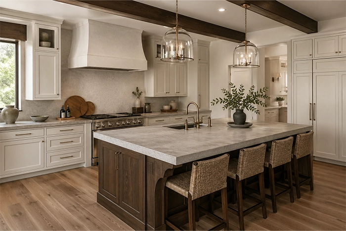 Natural stone and marble flooring with unique veining